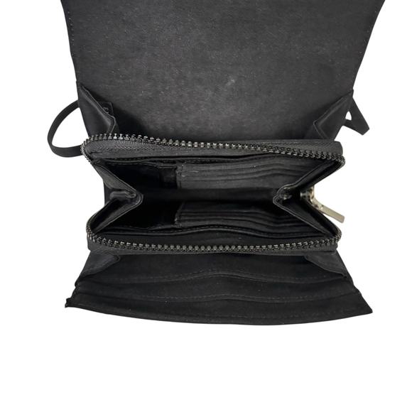 Enzo Angiolini Crossbody Wallet Bag Adjustable Multi Pockets Suede Accordion - Picture 8 of 12